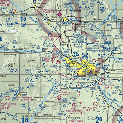 Lemons Airport (IA03) VFR Sectional  Gaming Mouse Pad