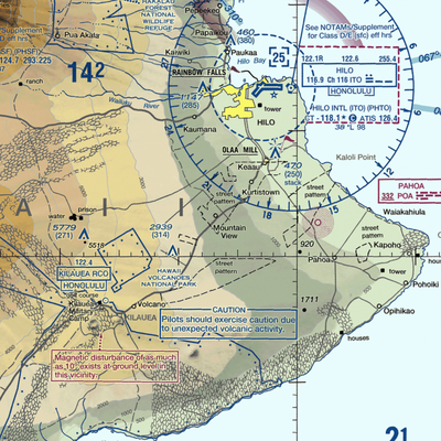 Mountain View Airstrip (HI23) VFR Sectional  Gaming Mouse Pad