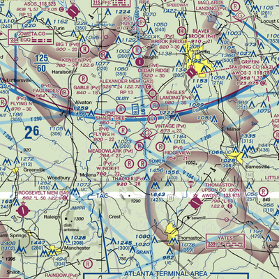 Meadowlark Airport (GA75) VFR Sectional  Gaming Mouse Pad