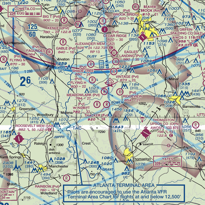 Takle Field (GA74) VFR Sectional  Gaming Mouse Pad