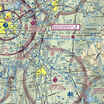 Pratermill Flight Park Airport (GA72) VFR Sectional  Gaming Mouse Pad