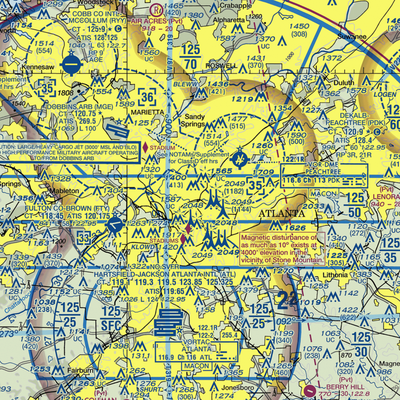 Rollins Airport (GA53) VFR Sectional  Gaming Mouse Pad