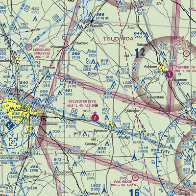 Crowe Airport (GA42) VFR Sectional  Gaming Mouse Pad