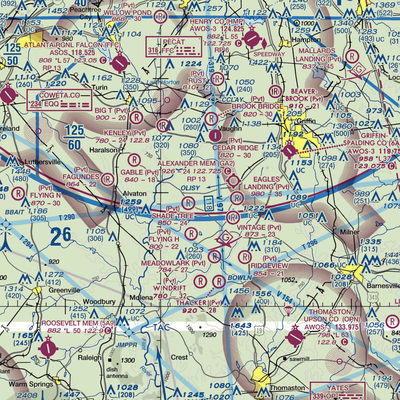 Wellers Landing Airport (GA29) VFR Sectional  Gaming Mouse Pad