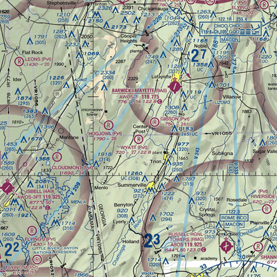 Wyatt Airport (GA23) VFR Sectional  Gaming Mouse Pad