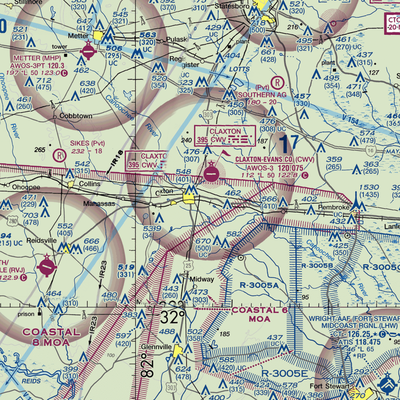 Hearn Airport (GA19) VFR Sectional  Gaming Mouse Pad