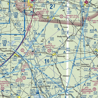 Monticello Sky Ranch Airport (GA06) VFR Sectional  Gaming Mouse Pad