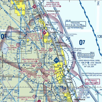 Broocke Air Patch Airport (FL95) VFR Sectional  Gaming Mouse Pad