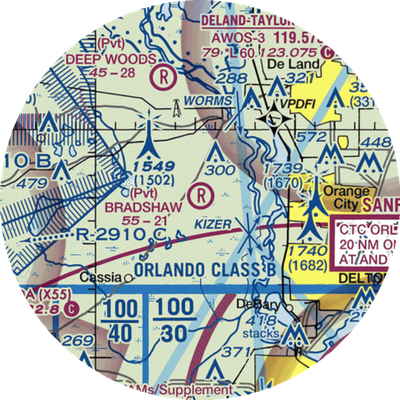 Bradshaw Tree Farm Airport (FL62) VFR Sectional  Gaming Mouse Pad