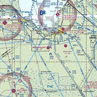 Okeelanta Airport (FL41) VFR Sectional  Gaming Mouse Pad