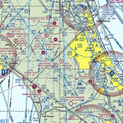 Treasure Coast Airpark (FL37) VFR Sectional  Gaming Mouse Pad