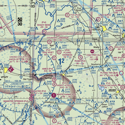 Watson Flight Strip (FL33) VFR Sectional  Gaming Mouse Pad