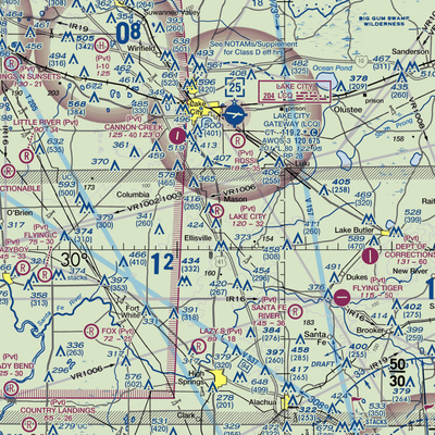 Lake City Airpark (FL27) VFR Sectional  Gaming Mouse Pad