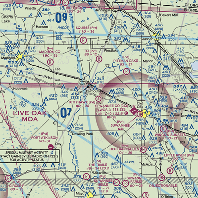 Kittyhawk Estates Airport (FL09) VFR Sectional  Gaming Mouse Pad