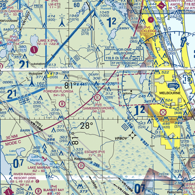 Gamebird Groves Airstrip (FD74) VFR Sectional  Gaming Mouse Pad