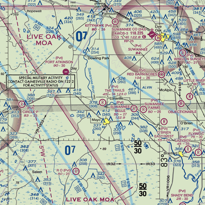 The Trails Airport (FD50) VFR Sectional  Gaming Mouse Pad