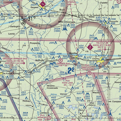 Garnair Airport (FA55) VFR Sectional  Gaming Mouse Pad