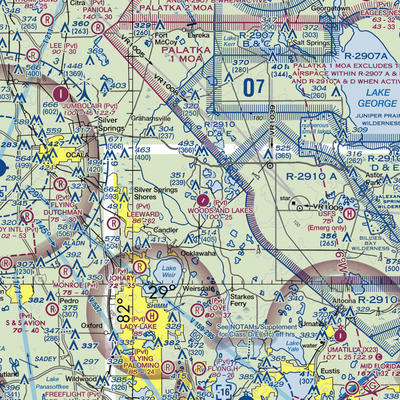 Woods and Lakes Airpark (FA38) VFR Sectional  Gaming Mouse Pad