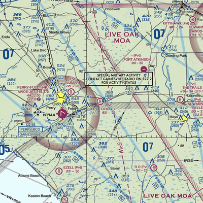 Circle P Airport (FA32) VFR Sectional  Gaming Mouse Pad