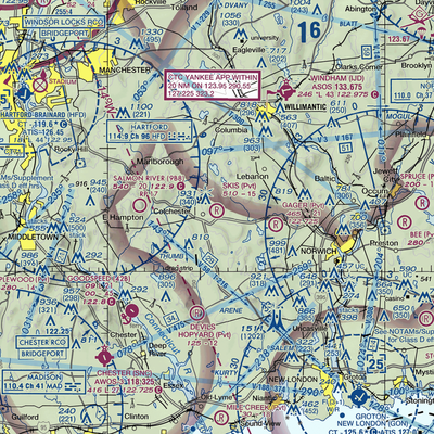 Skis Landing Area Airport (CT07) VFR Sectional  Gaming Mouse Pad