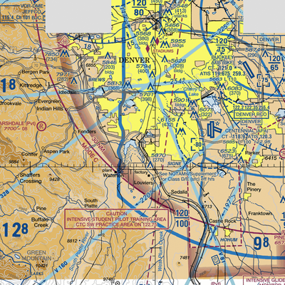 Bowen Farms Nr 1 Airport (CO98) VFR Sectional  Gaming Mouse Pad