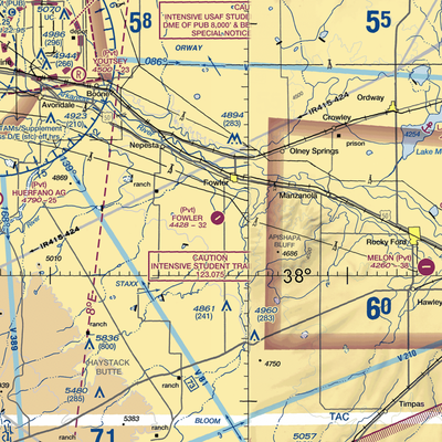 Fowler Airport (CO80) VFR Sectional  Gaming Mouse Pad