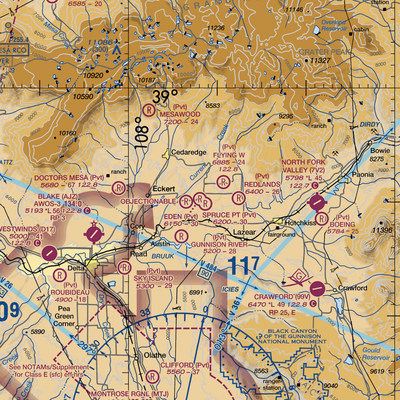 Eden Ranch Airport (CO76) VFR Sectional  Gaming Mouse Pad