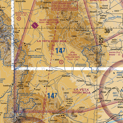 Golden Field (Yellow Hat) Airport (CO61) VFR Sectional  Gaming Mouse Pad