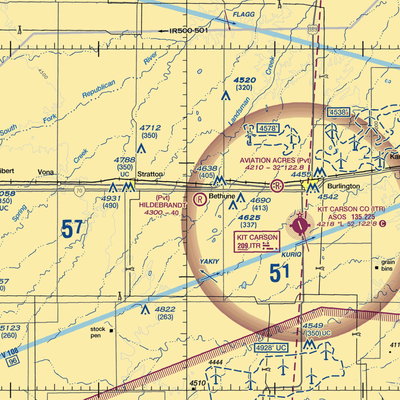 Hildebrandt Airport (CO22) VFR Sectional  Gaming Mouse Pad