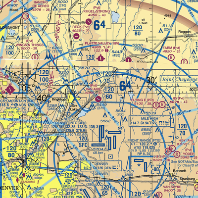 Brighton Van-Aire Estates Airport (CO12) VFR Sectional  Gaming Mouse Pad