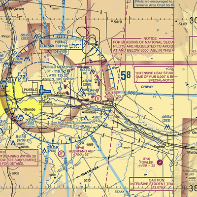 Youtsey Airport (CO09) VFR Sectional  Gaming Mouse Pad