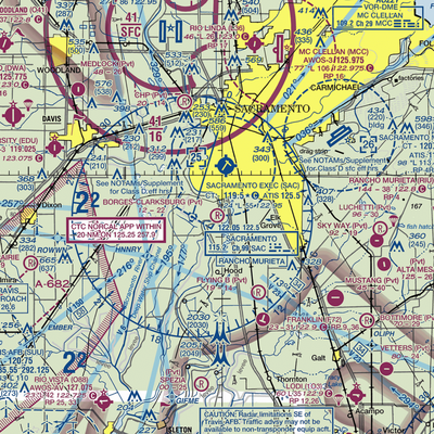 Borges - Clarksburg Airport (CN13) VFR Sectional  Gaming Mouse Pad