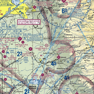 Horse Shoe A Ranch Airport (CA71) VFR Sectional  Gaming Mouse Pad