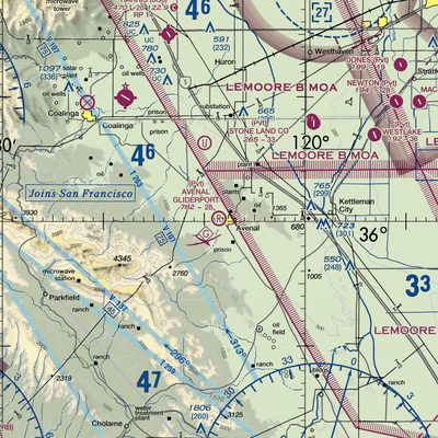 Avenal Gliderport (CA69) VFR Sectional  Gaming Mouse Pad