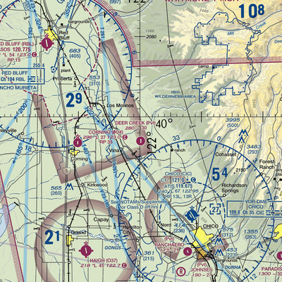 Deer Creek Ranch Airport (CA60) VFR Sectional  Gaming Mouse Pad