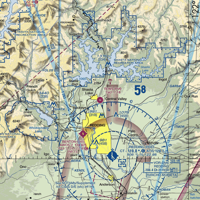 Tews Field (CA53) VFR Sectional  Gaming Mouse Pad