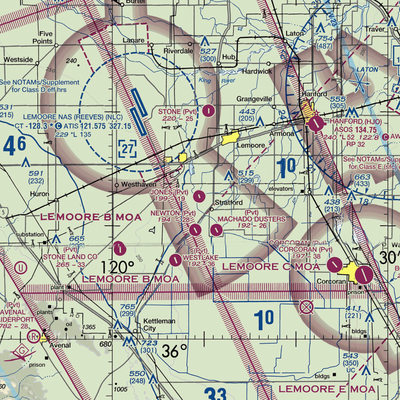 Jones Farms Airport (CA49) VFR Sectional  Gaming Mouse Pad