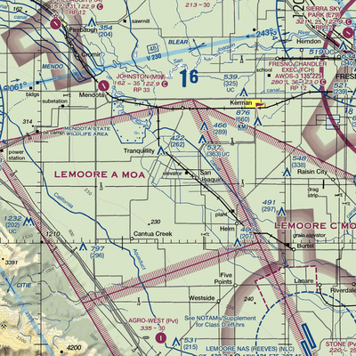 San Joaquin Airport (CA32) VFR Sectional  Gaming Mouse Pad