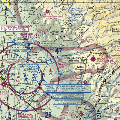 Limberlost Ranch Airport (CA21) VFR Sectional  Gaming Mouse Pad