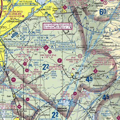 Eagle's Nest Airport (CA20) VFR Sectional  Gaming Mouse Pad