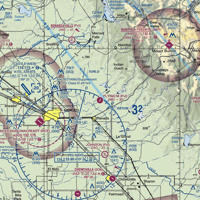 John Myers Airport (CA03) VFR Sectional  Gaming Mouse Pad