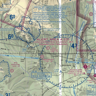 Tonopah Airport (AZ85) VFR Sectional  Gaming Mouse Pad