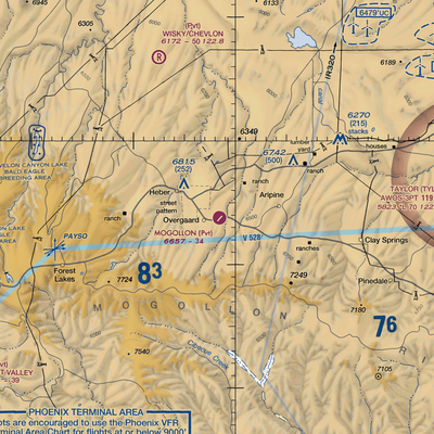 Mogollon Airpark (AZ82) VFR Sectional  Gaming Mouse Pad