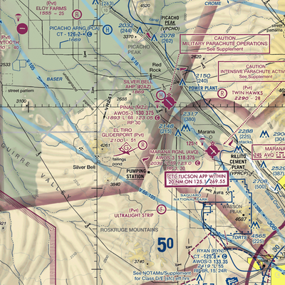 El Tiro Gliderport (AZ67) VFR Sectional  Gaming Mouse Pad