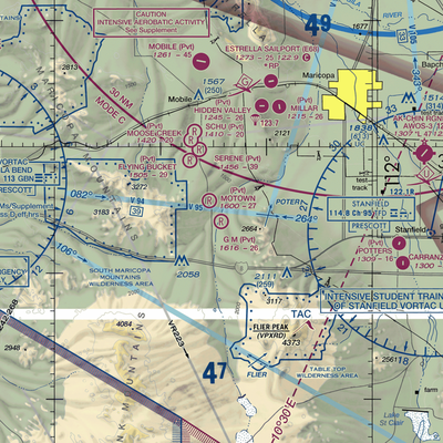 G.M. Ranch Airport (AZ61) VFR Sectional  Gaming Mouse Pad