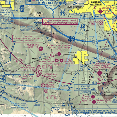 Hidden Valley Airport (AZ43) VFR Sectional  Gaming Mouse Pad