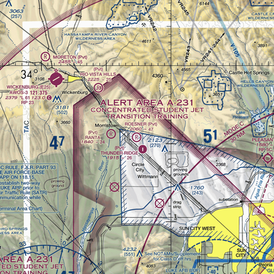 Roesner Ranch Airport (AZ32) VFR Sectional  Gaming Mouse Pad