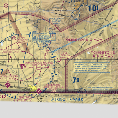 Circle H Ranch Airport (AZ17) VFR Sectional  Gaming Mouse Pad