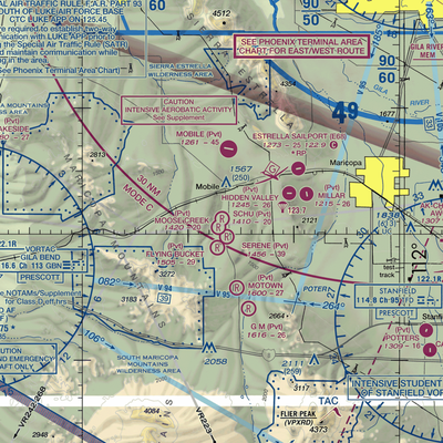 Schu Ranch Airport (AZ13) VFR Sectional  Gaming Mouse Pad