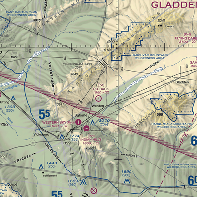 Outback Ranch Airstrip (AZ01) VFR Sectional  Gaming Mouse Pad